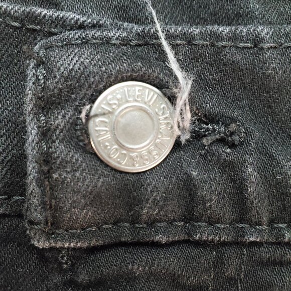 Levis Jeans Mens 34x30 502 Black Tapered Fit Stretch Cotton Denim - Picture 6 of 11